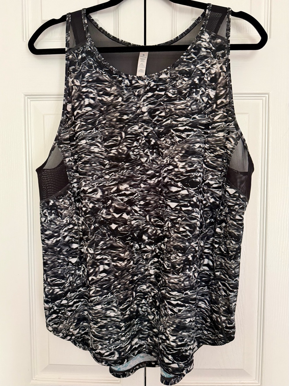lululemon athletica Sculpt Black & White Mesh-Panel Tank